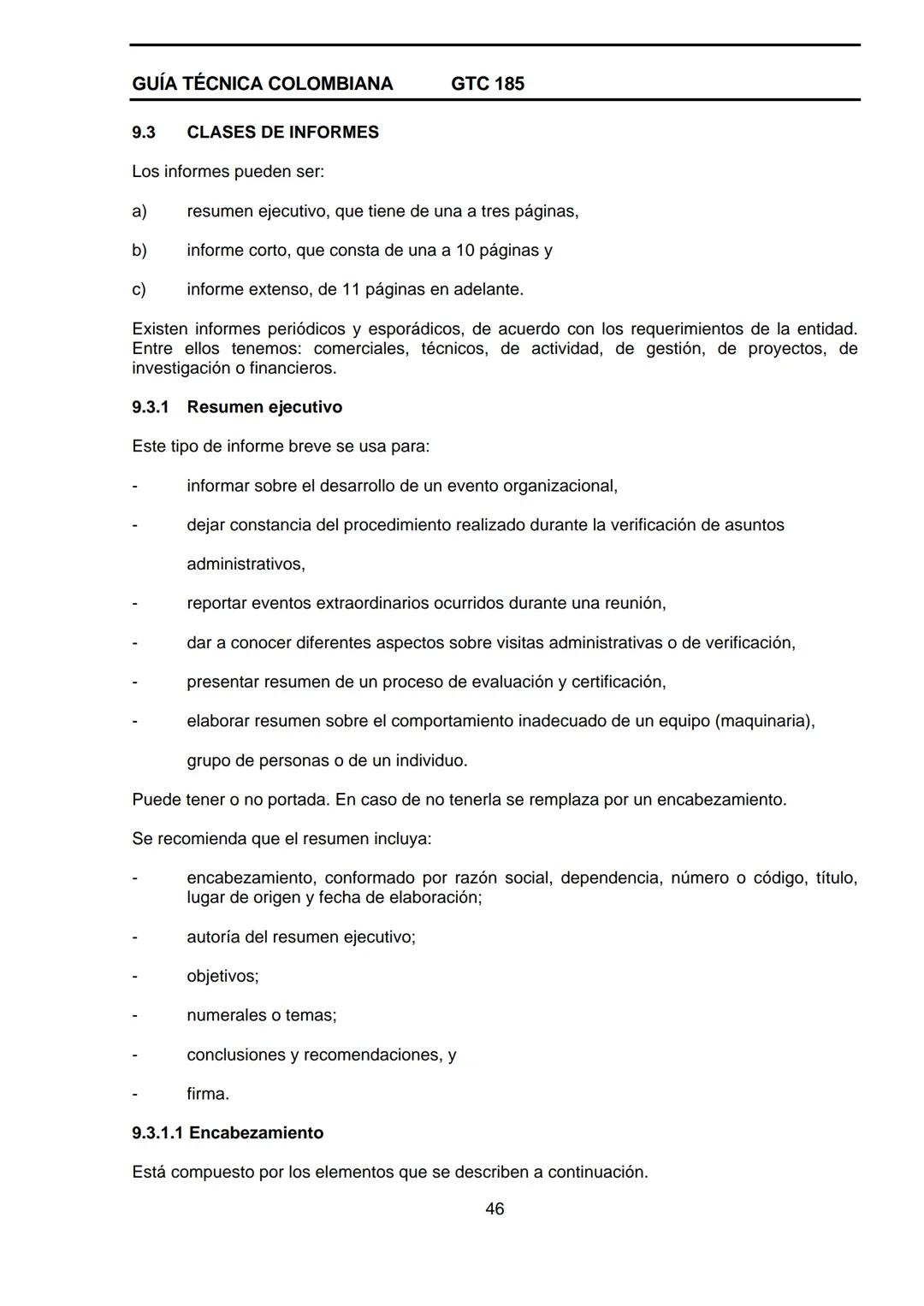 --- OCR Start ---
GUÍA TÉCNICA
GTC
COLOMBIANA
185
2009-09-30
DOCUMENTACIÓN ORGANIZACIONAL
E:
ORGANIZATIONAL DOUMENTATION
ICONTEC
CORRESPONDE