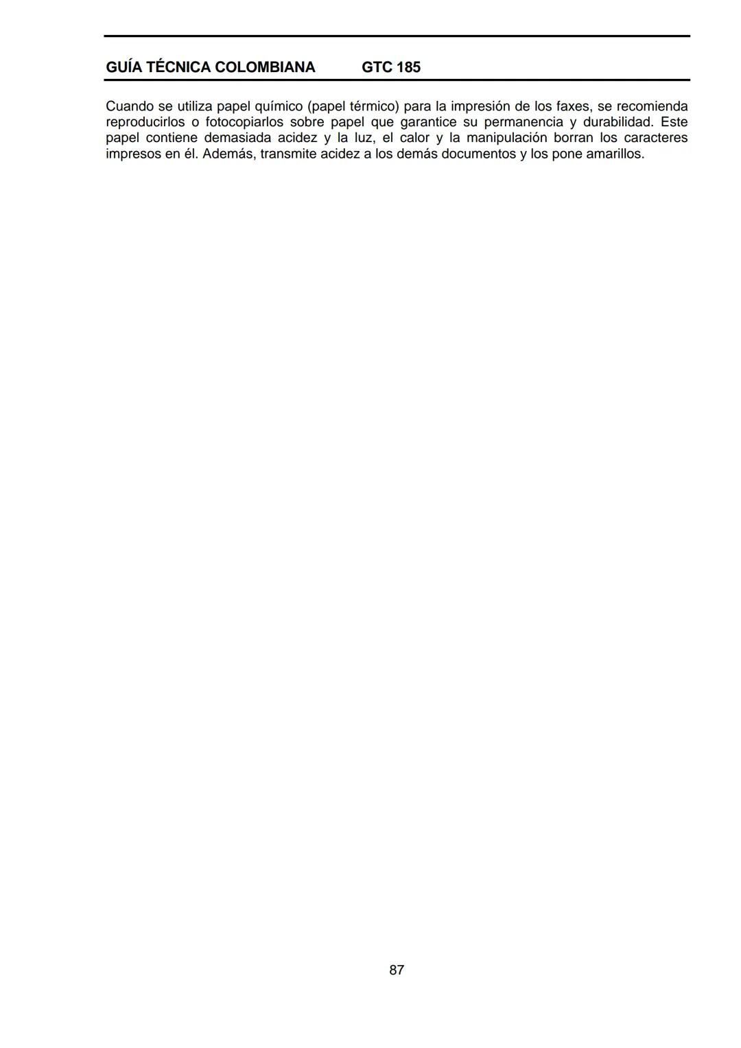 --- OCR Start ---
GUÍA TÉCNICA
GTC
COLOMBIANA
185
2009-09-30
DOCUMENTACIÓN ORGANIZACIONAL
E:
ORGANIZATIONAL DOUMENTATION
ICONTEC
CORRESPONDE