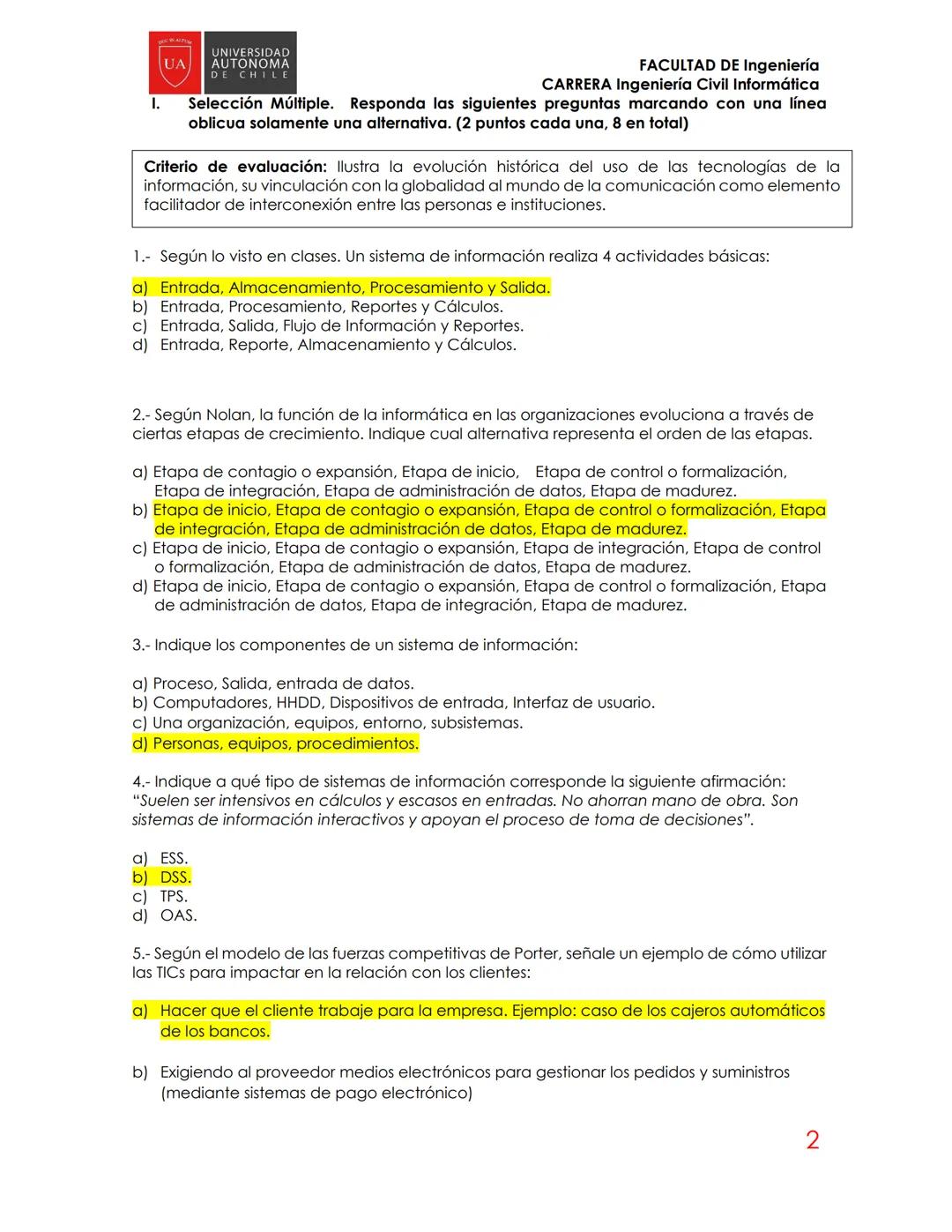 # UA
UNIVERSIDAD
AUTONOMA
DE CHILE
# FACULTAD DE Ingeniería
## CARRERA Ingeniería Civil Informática
## EVALUACIÓN PARCIAL I
# TECNOLOGÍAS