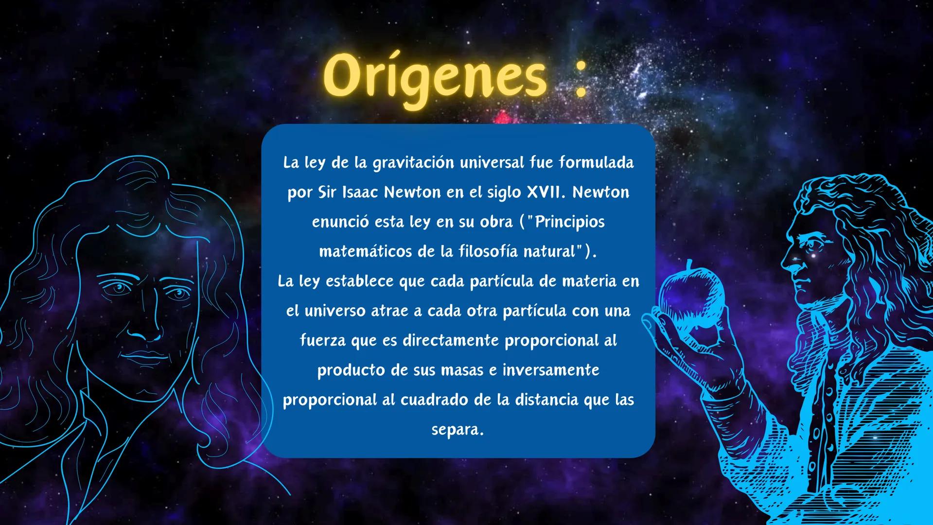 # Ley gravitacional Universal
"Todos los cuerpos gravitan
unos hacia otros" # Contenidos lil
1 ¿Que es la ley de la gravitación?.
2 El or