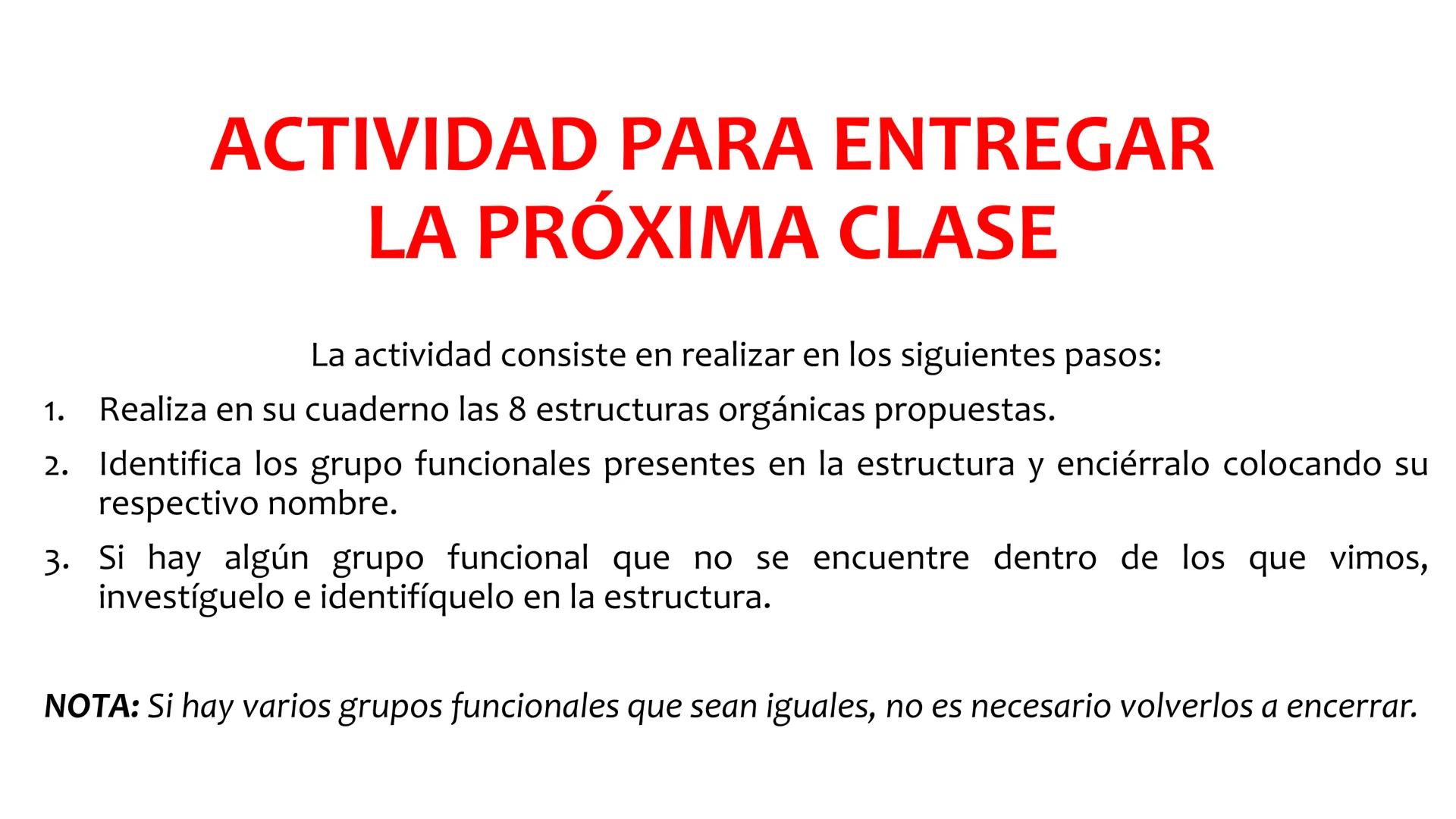 # ACTIVIDAD PARA ENTREGAR
# LA PRÓXIMA CLASE
La actividad consiste en realizar en los siguientes pasos:
1. Realiza en su cuaderno las 8 es