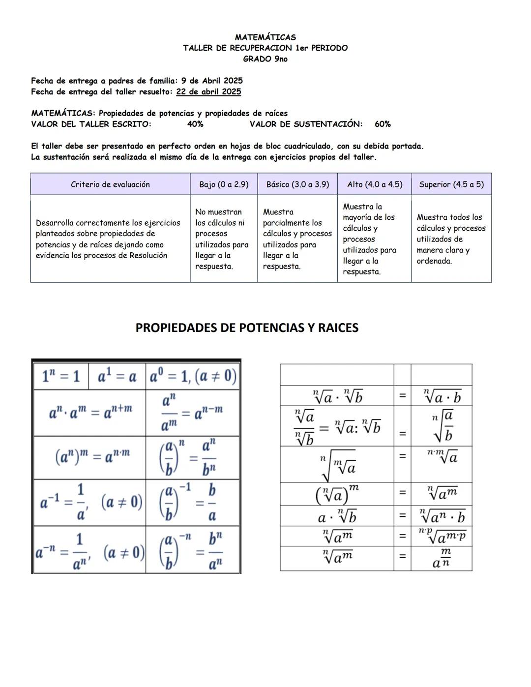 Resuelve todo este taller