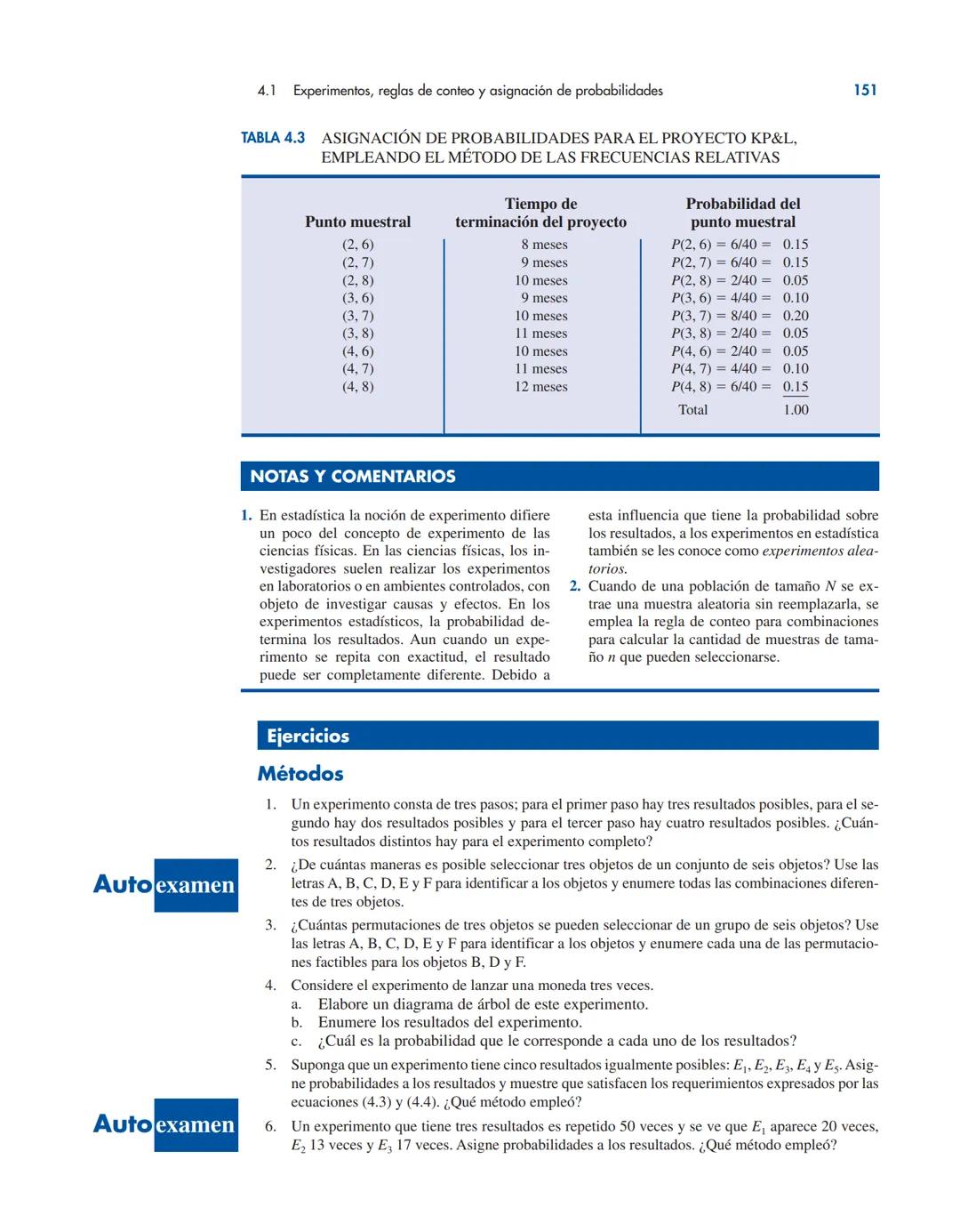 # CAPÍTULO 4
Introducción a la probabilidad
CONTENIDO
LA ESTADÍSTICA
EN LA PRÁCTICA:
LA EMPRESA
ROHM AND HASS
4.1 EXPERIMENTOS, REGLAS
DE