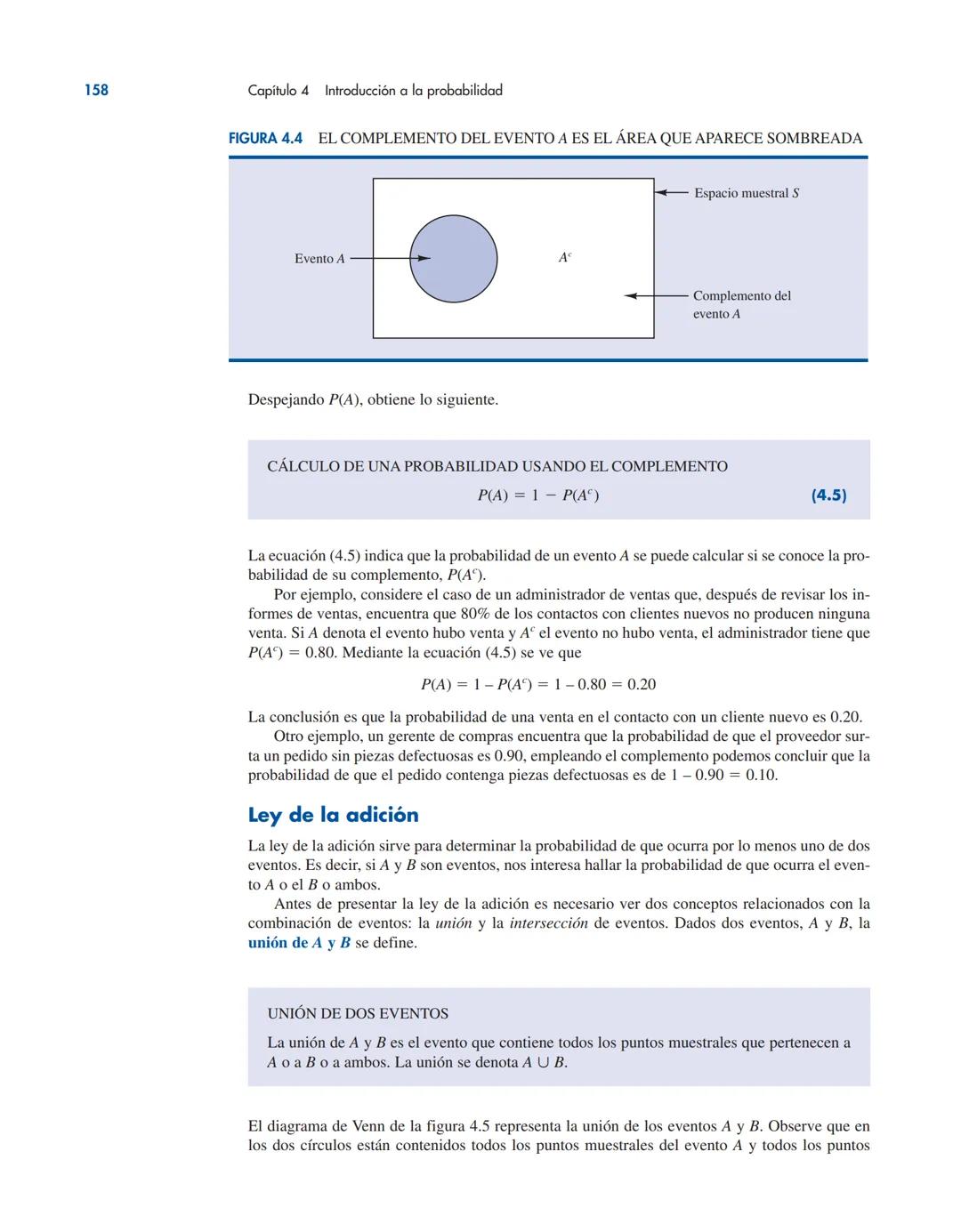 # CAPÍTULO 4
Introducción a la probabilidad
CONTENIDO
LA ESTADÍSTICA
EN LA PRÁCTICA:
LA EMPRESA
ROHM AND HASS
4.1 EXPERIMENTOS, REGLAS
DE