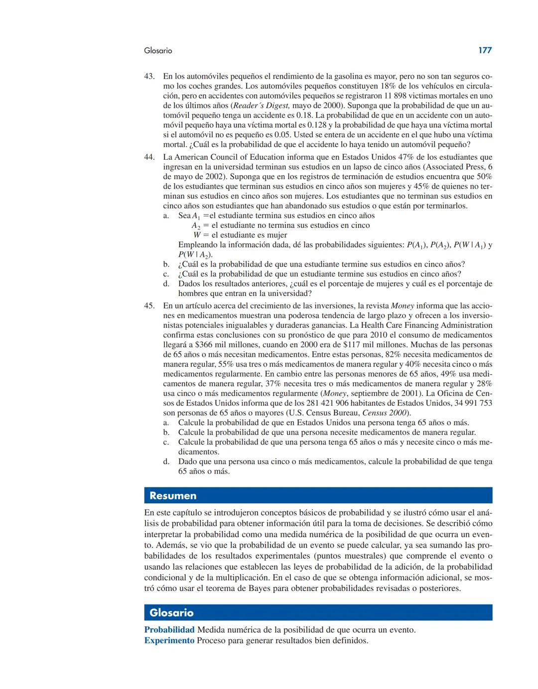 # CAPÍTULO 4
Introducción a la probabilidad
CONTENIDO
LA ESTADÍSTICA
EN LA PRÁCTICA:
LA EMPRESA
ROHM AND HASS
4.1 EXPERIMENTOS, REGLAS
DE