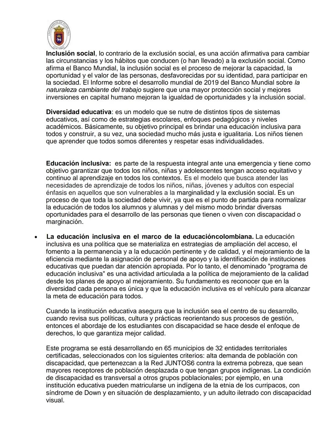--- OCR Start ---
DOCENTE: LEYDI VIVIANA CARREÑO ACEVEDO
CONTENIDOS PRIMER CORTE
CURSO
Educación Inclusiva
JUSTIFICACIÓN
CÓDIGO:
164328
La e