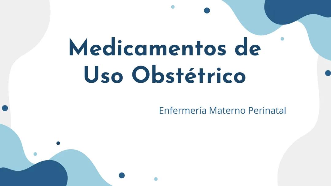 Medicamentos obstetrico