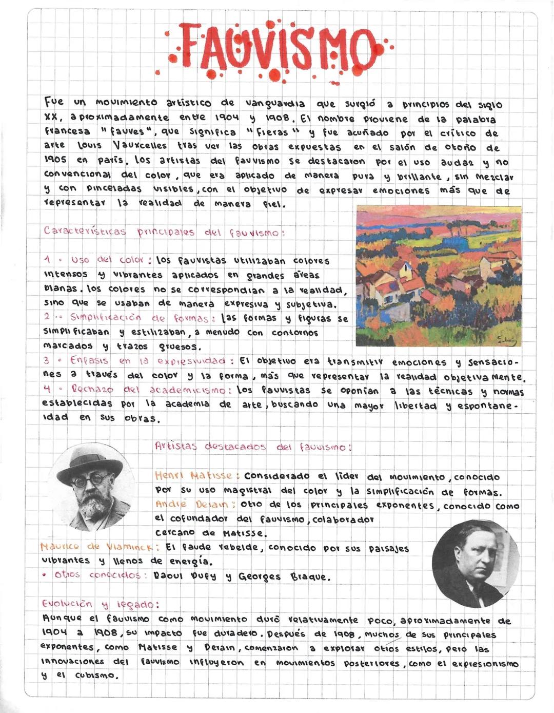 # FAOVISMO
Fue un movimiento artistico de vanguardia que surgió a principios del siglo
XX, a proximadamente entre 1904 y 1908. El nombre pr