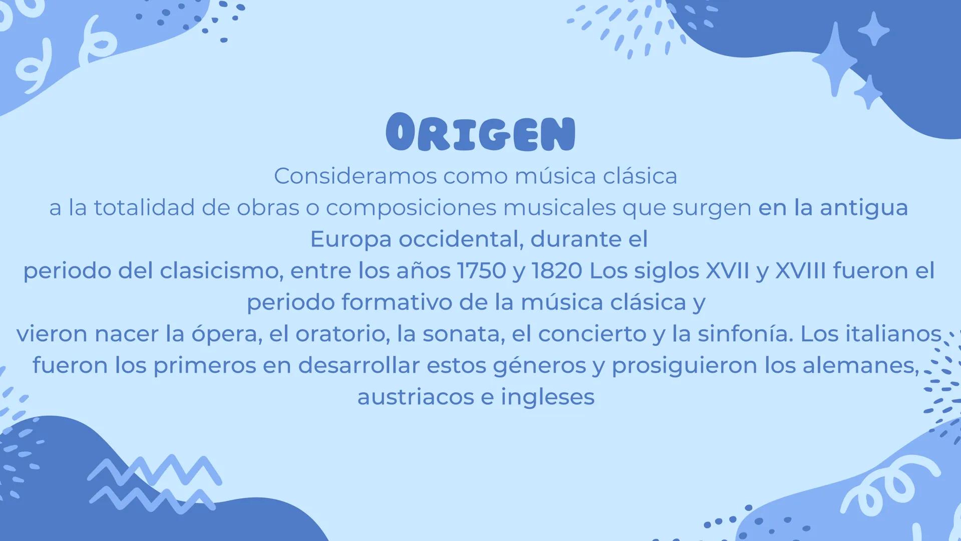 # MUSICA CLASICA
SU REALIDAD # ORIGEN
Consideramos como música clásica
a la totalidad de obras o composiciones musicales que surgen en la