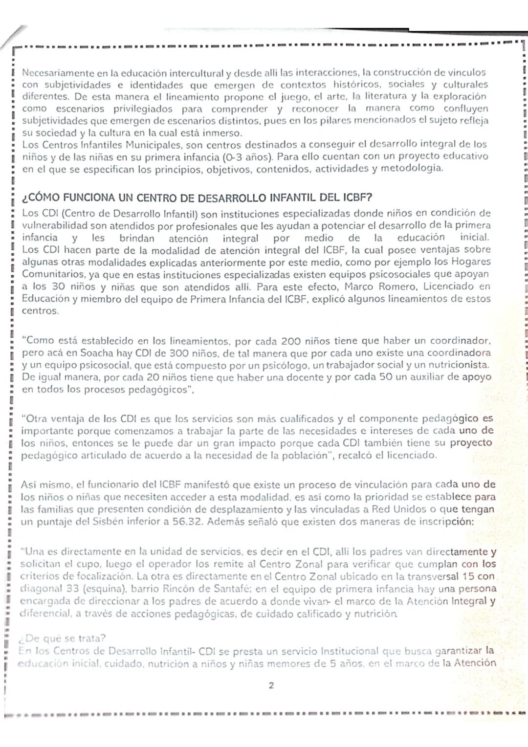 # EL CENTRO DE DESARROLLO INFANTIL - CDI
El Centro de Desarrollo Infantil es un espacio, fisico, pero también pedagógico y social, en el qu
