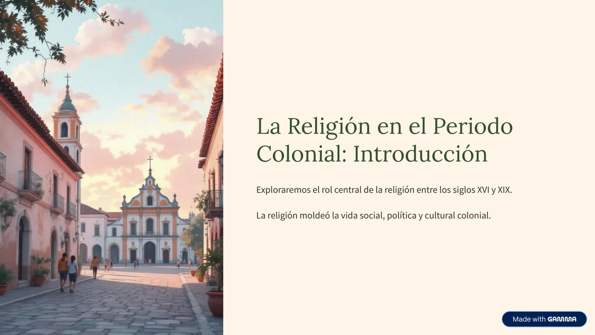 # La Religión en el Periodo
Colonial: Introducción
Exploraremos el rol central de la religión entre los siglos XVI y XIX.
La religión mold