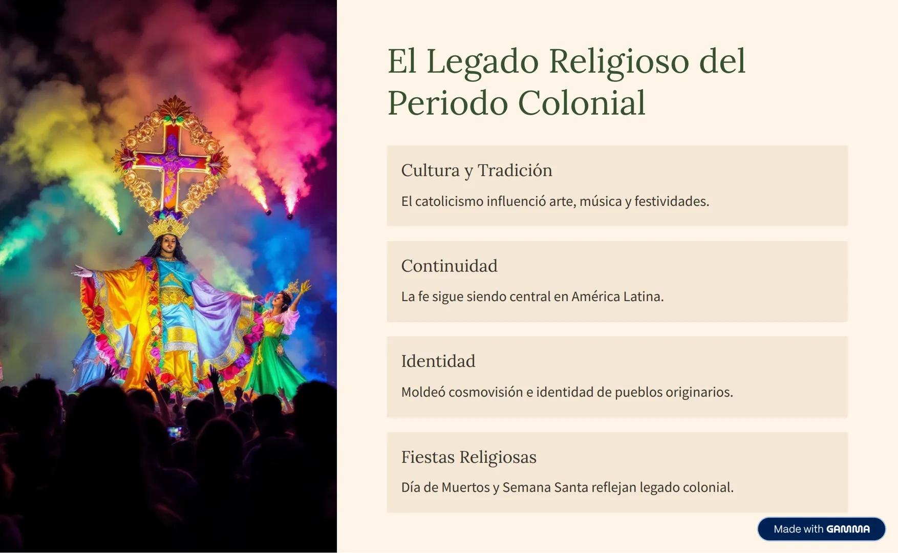 # La Religión en el Periodo
Colonial: Introducción
Exploraremos el rol central de la religión entre los siglos XVI y XIX.
La religión mold
