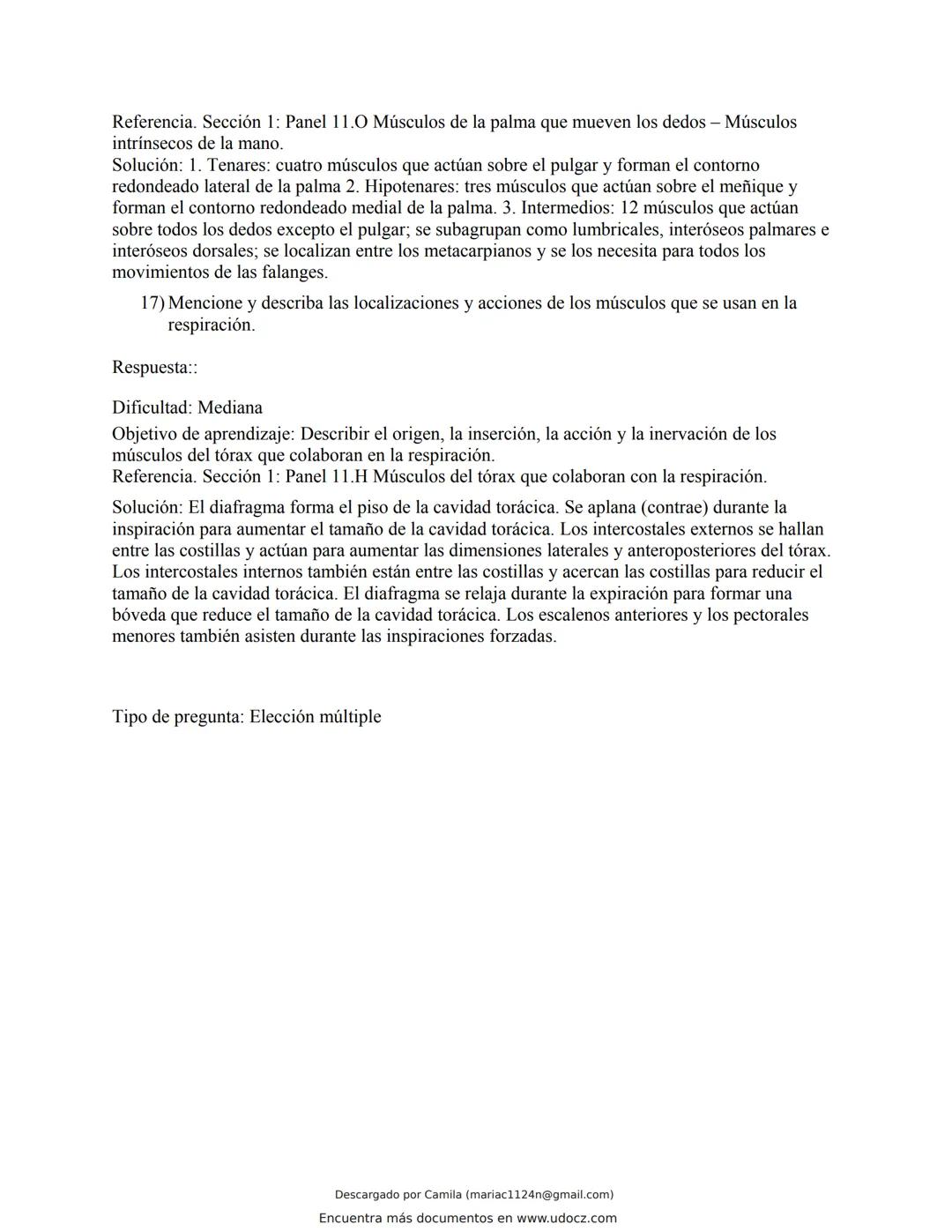 # Docz
Accede a apuntes, guías, libros y más de tu carrera
Banco Preguntas Cap11 Tortora
103 pag.
Descargado por Camila (mariac1124n@gmail