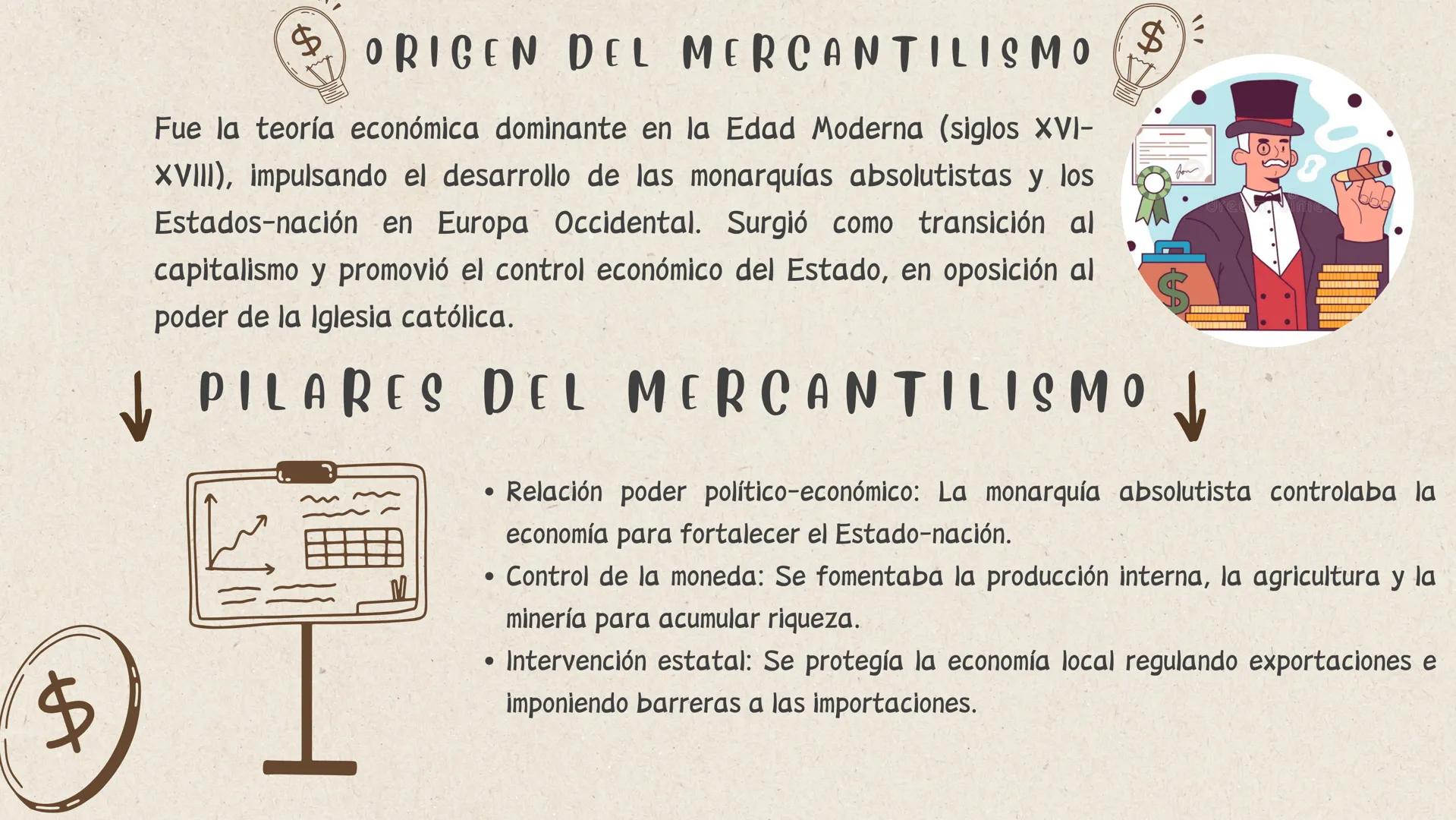 # EL
# MERCANTILISMO $
INTRODUCCION
El mercantilismo fue una corriente económica y
política que predominó en Europa entre los
siglos XVI y