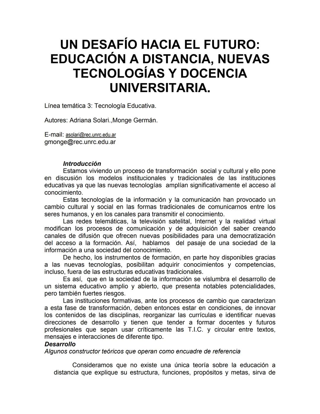 # LatinEduca2004.com
Primer Congreso Virtual Latinoamericano
De Educación a Distancia
Del 23 de Marzo al 4 de Abril de 2004
96_03
# UN DE