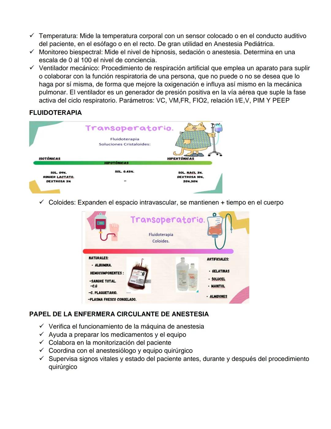 PARCIAL 2: VALORACIÓN
ANESTÉSICA
Tema 1
Anestesia: Es un estado en el que se pierde la conciencia mental y la percepción de otras
sensacione