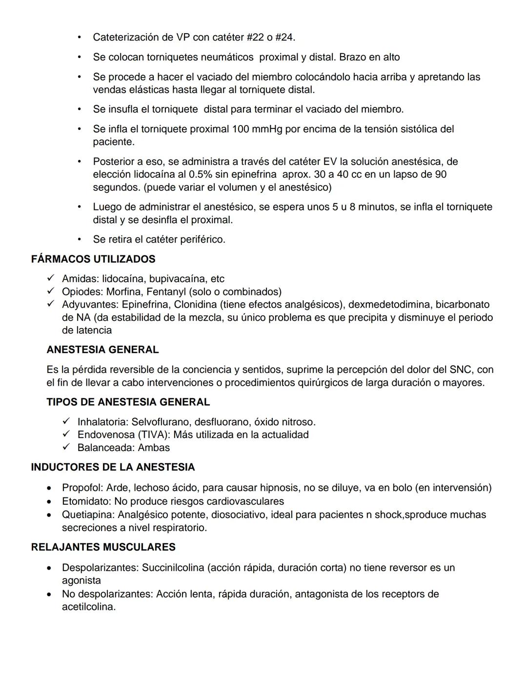 PARCIAL 2: VALORACIÓN
ANESTÉSICA
Tema 1
Anestesia: Es un estado en el que se pierde la conciencia mental y la percepción de otras
sensacione