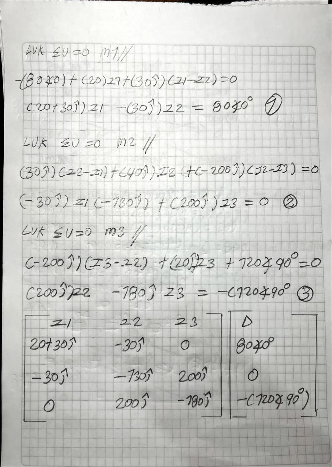 10
80
COS (100
土
20л 400m H
200m H
M
m
m
300MH +
10~
VO
Souf
720 cos(100t+90°) v
temporal
→ Sasorial.
R= 202
B=202
400mH
2=2200(400m) = 40;