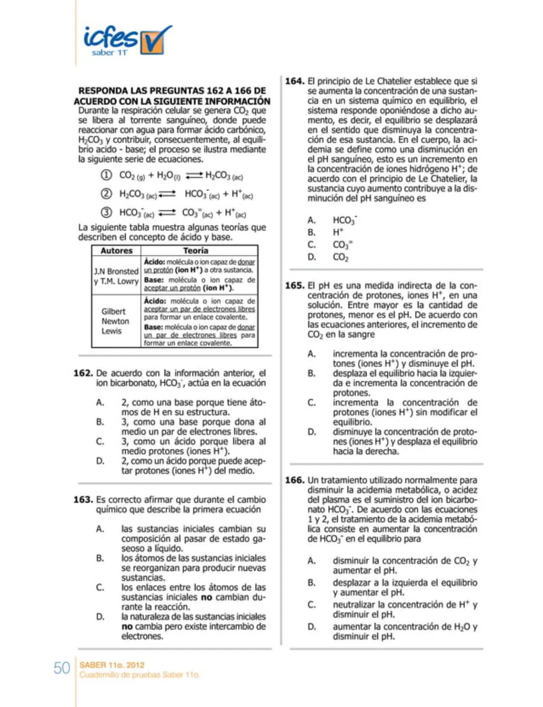 icfes
saber 11°
CUADERNILLO
DE PREGUNTAS
SABER 110. 2012
Cuadernillo de pruebas Saber 110.
Ministerio de
Educación Nacional
República de Col