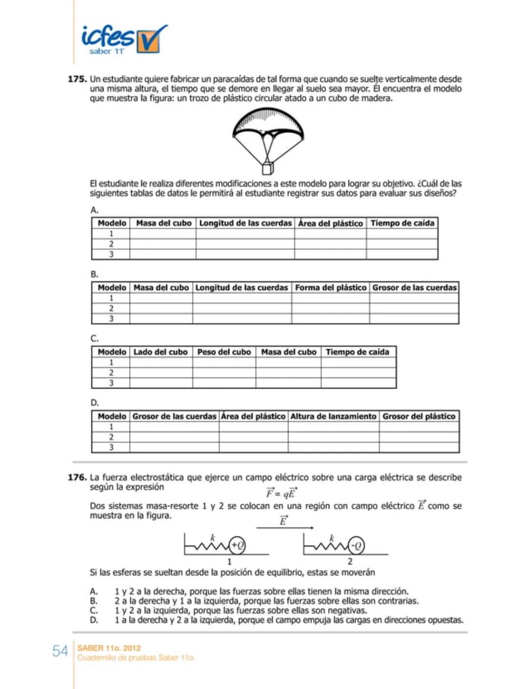 icfes
saber 11°
CUADERNILLO
DE PREGUNTAS
SABER 110. 2012
Cuadernillo de pruebas Saber 110.
Ministerio de
Educación Nacional
República de Col