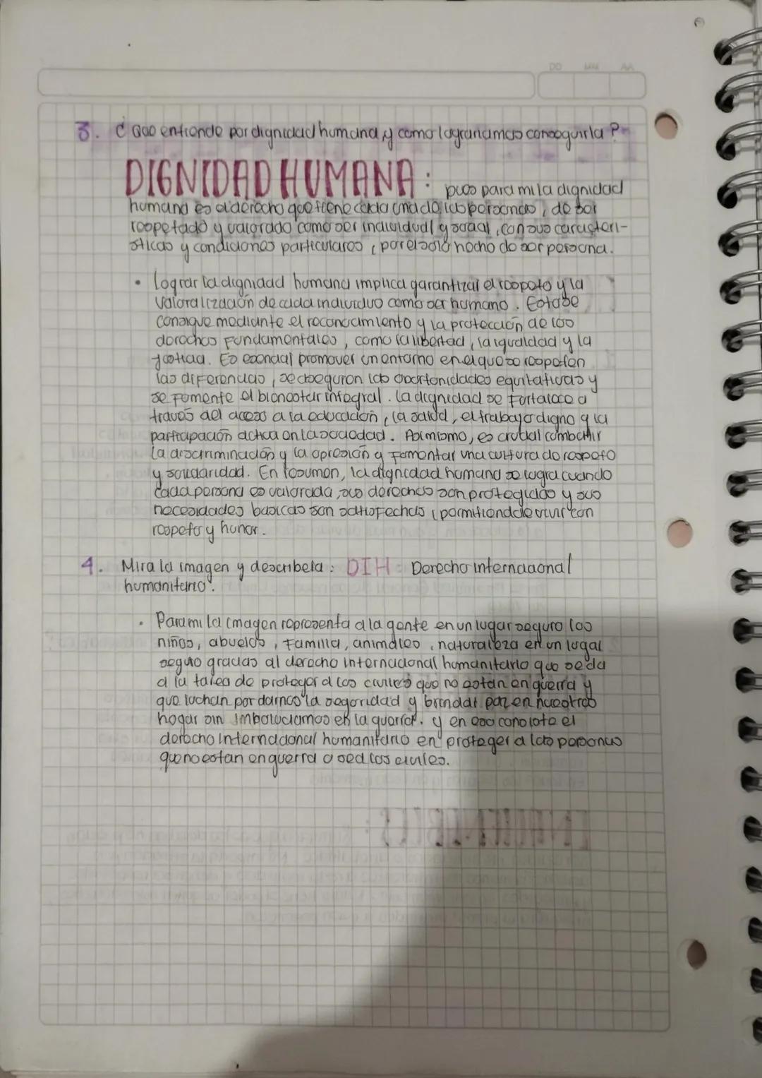 DERECHOS HUMANOS
DIGNIDAD HUMANA.
ACTIVIDAD
1. Defina claramonte Derechos Humanos, y en que año fueron
dedarados ?
Los derechos humanos son
