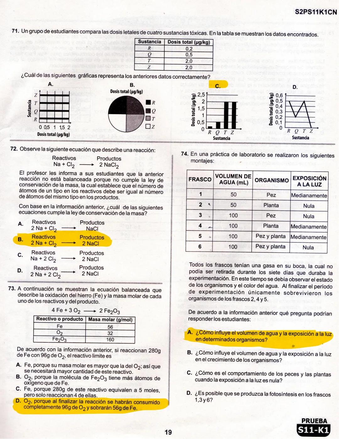 1
La
Evaluación
PRUEBA
S11-K1
Evaluación por Desempeño en Competencias
Segunda sesión
En el siguiente cuadro se muestran las pruebas que con