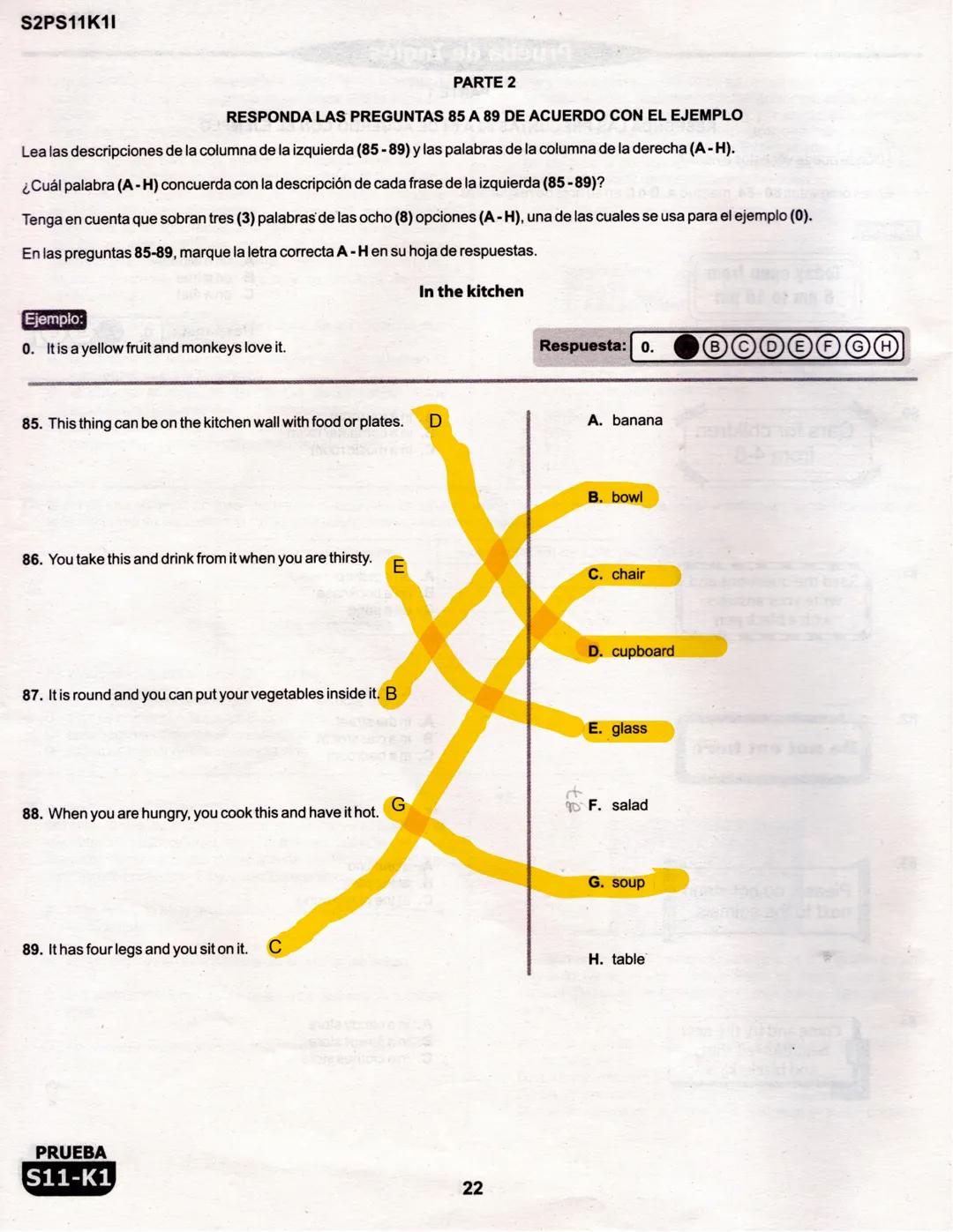1
La
Evaluación
PRUEBA
S11-K1
Evaluación por Desempeño en Competencias
Segunda sesión
En el siguiente cuadro se muestran las pruebas que con