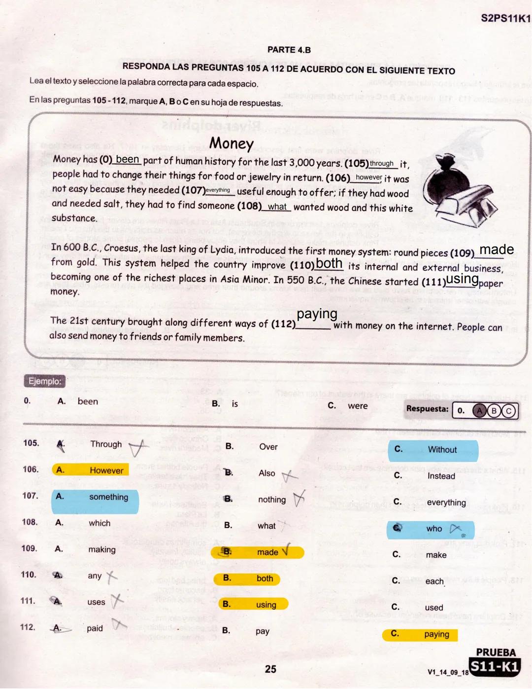 1
La
Evaluación
PRUEBA
S11-K1
Evaluación por Desempeño en Competencias
Segunda sesión
En el siguiente cuadro se muestran las pruebas que con