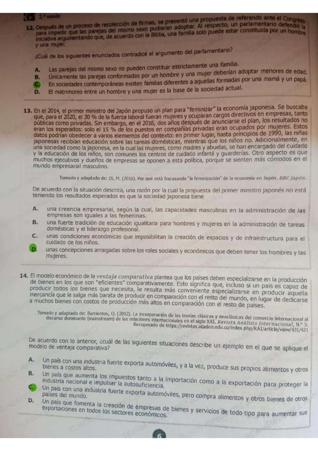 17/35
1553-1012-00418448
Saber 11 - Sociales y Ciudadanas
81. Después de que se decreta un alza en los impuestos en una zona rural, la cual,