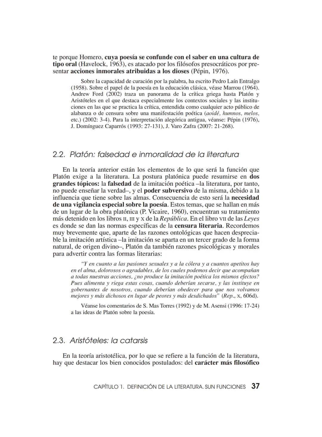 CAPÍTULO 1
Definición de la literatura.
Sus funciones
1. DEFINICIÓN DE LA LITERATURA
1. Polisemia del término "literatura"
La misma palabra