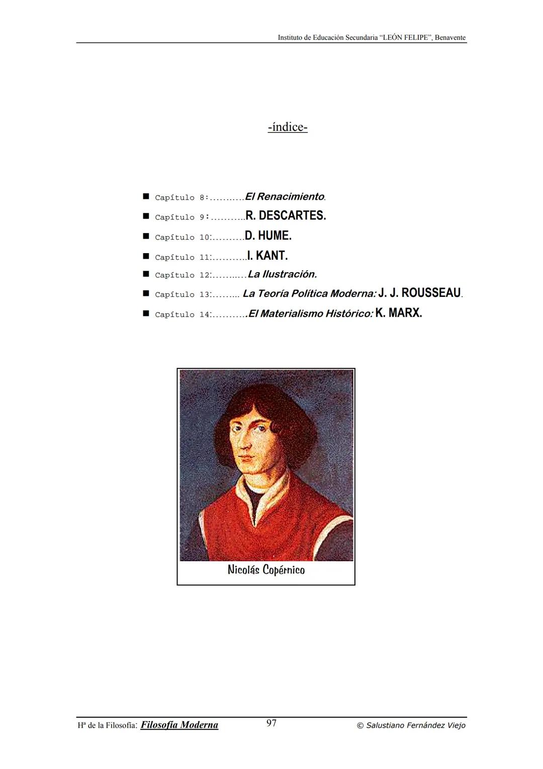 HISTORIA
DE LA
FILOSOFÍA
por Salustiano Fernández Viejo
► INSTITUTO DE EDUCACIÓN SECUNDARIA "LEÓN FELIPE"
DE BENAVENTE
◆ DEPARTAMENTO DE FIL