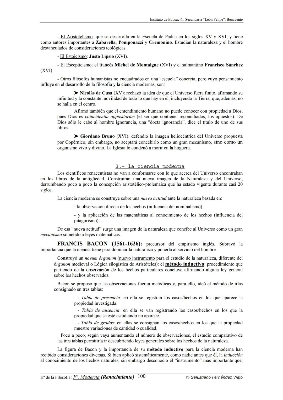 HISTORIA
DE LA
FILOSOFÍA
por Salustiano Fernández Viejo
► INSTITUTO DE EDUCACIÓN SECUNDARIA "LEÓN FELIPE"
DE BENAVENTE
◆ DEPARTAMENTO DE FIL