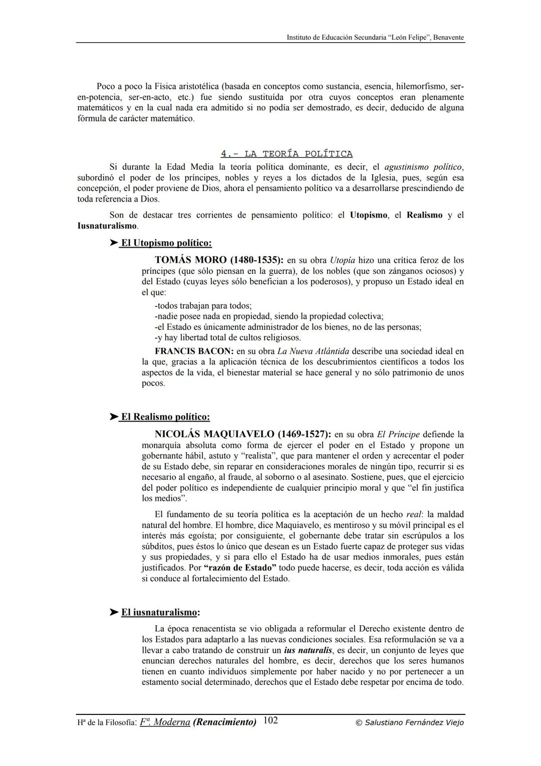 HISTORIA
DE LA
FILOSOFÍA
por Salustiano Fernández Viejo
► INSTITUTO DE EDUCACIÓN SECUNDARIA "LEÓN FELIPE"
DE BENAVENTE
◆ DEPARTAMENTO DE FIL