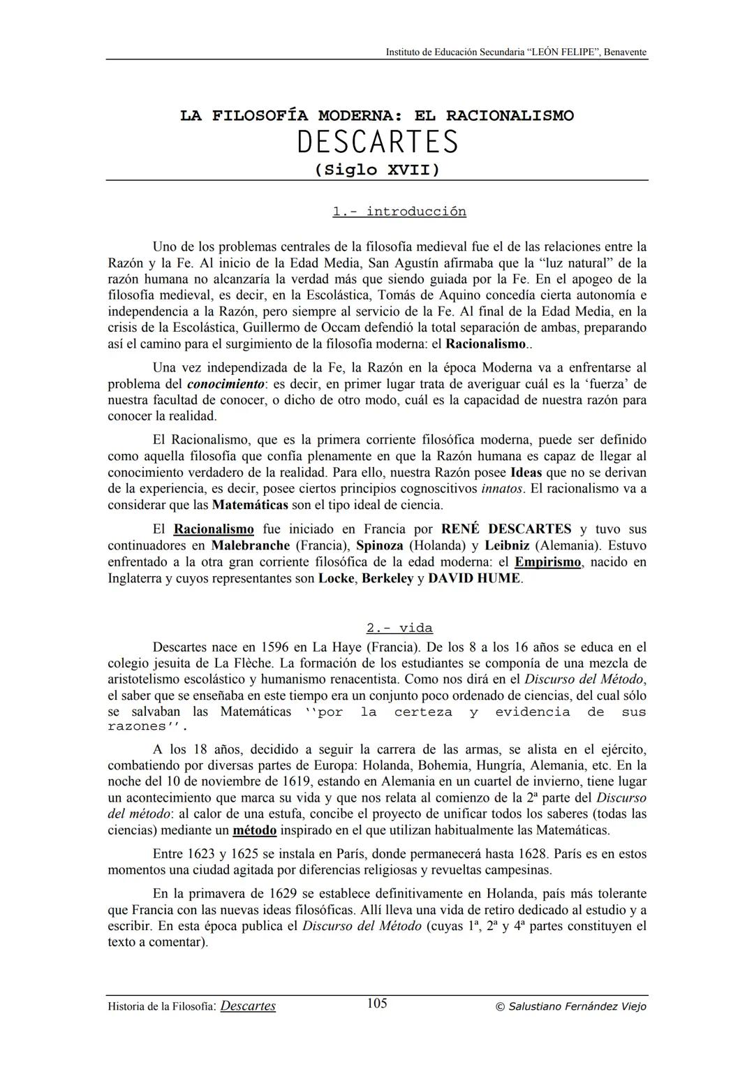 HISTORIA
DE LA
FILOSOFÍA
por Salustiano Fernández Viejo
► INSTITUTO DE EDUCACIÓN SECUNDARIA "LEÓN FELIPE"
DE BENAVENTE
◆ DEPARTAMENTO DE FIL