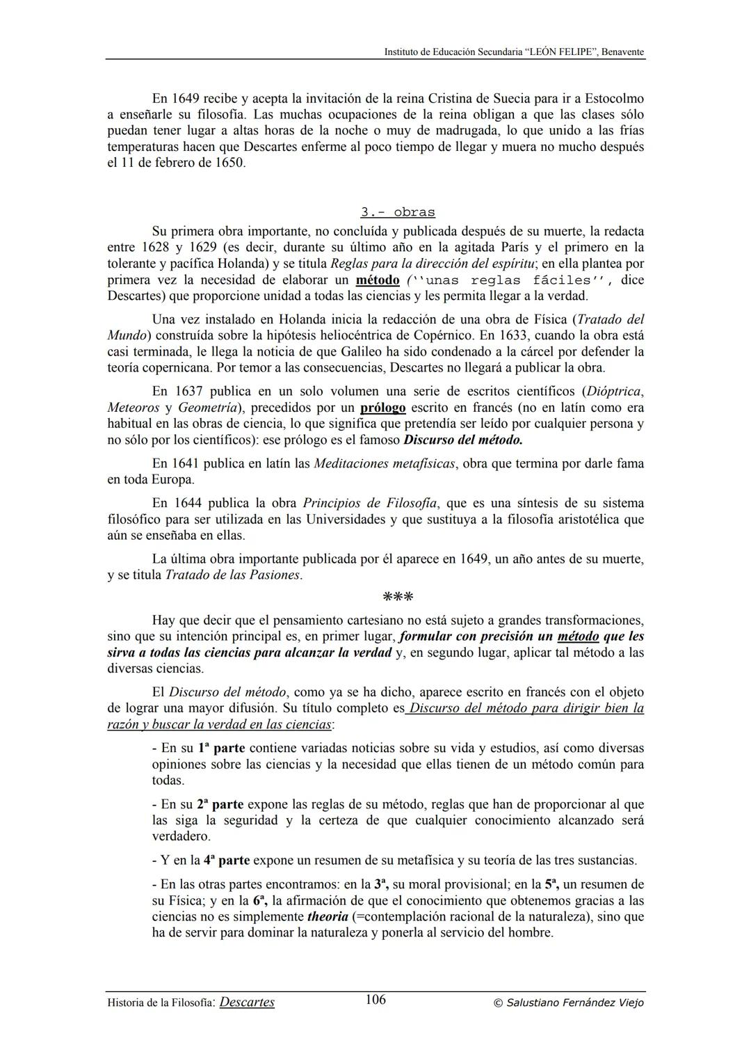 HISTORIA
DE LA
FILOSOFÍA
por Salustiano Fernández Viejo
► INSTITUTO DE EDUCACIÓN SECUNDARIA "LEÓN FELIPE"
DE BENAVENTE
◆ DEPARTAMENTO DE FIL
