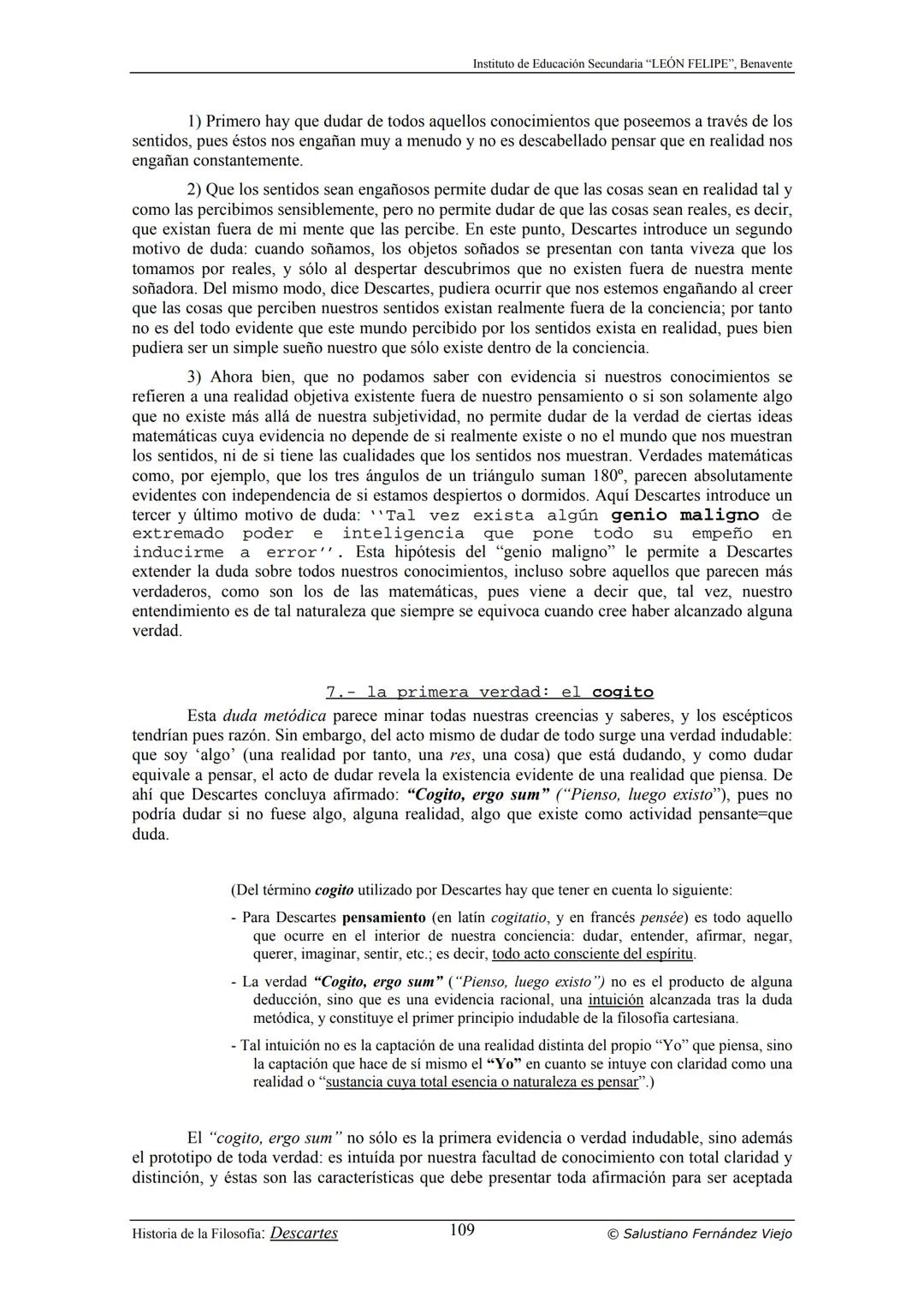 HISTORIA
DE LA
FILOSOFÍA
por Salustiano Fernández Viejo
► INSTITUTO DE EDUCACIÓN SECUNDARIA "LEÓN FELIPE"
DE BENAVENTE
◆ DEPARTAMENTO DE FIL