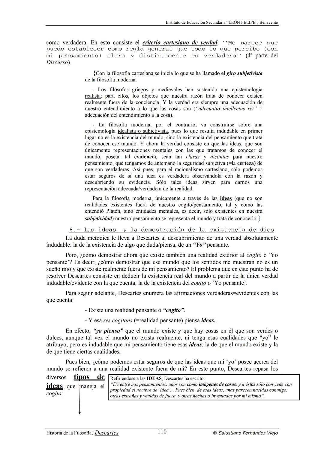 HISTORIA
DE LA
FILOSOFÍA
por Salustiano Fernández Viejo
► INSTITUTO DE EDUCACIÓN SECUNDARIA "LEÓN FELIPE"
DE BENAVENTE
◆ DEPARTAMENTO DE FIL