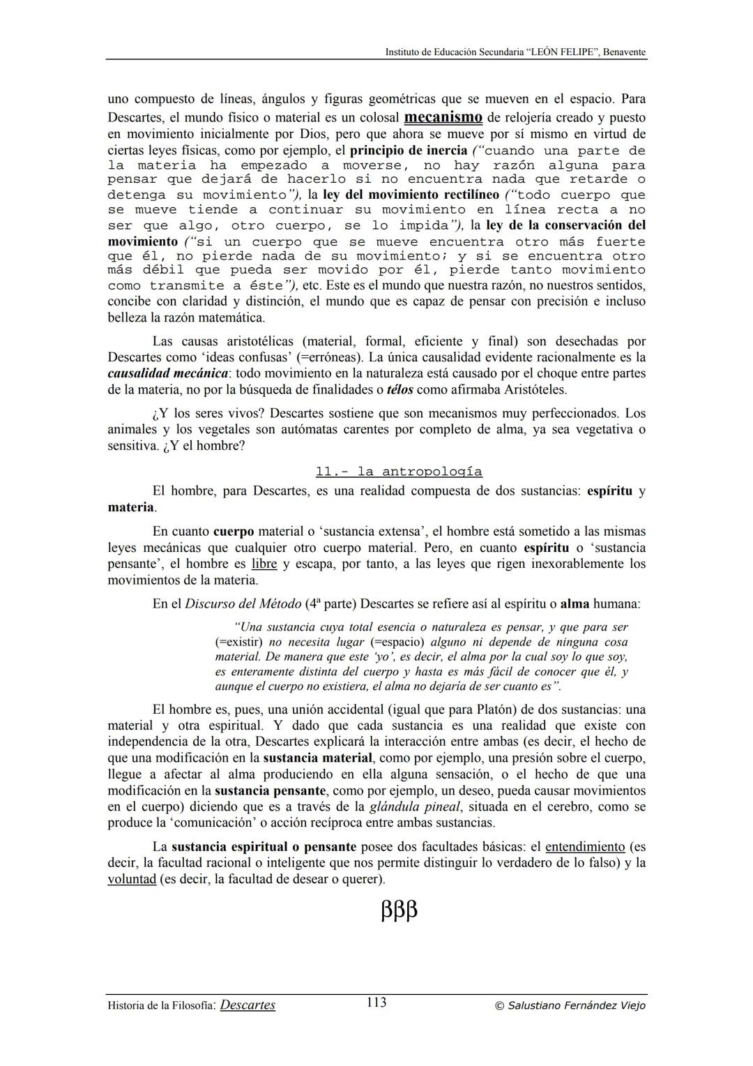 HISTORIA
DE LA
FILOSOFÍA
por Salustiano Fernández Viejo
► INSTITUTO DE EDUCACIÓN SECUNDARIA "LEÓN FELIPE"
DE BENAVENTE
◆ DEPARTAMENTO DE FIL