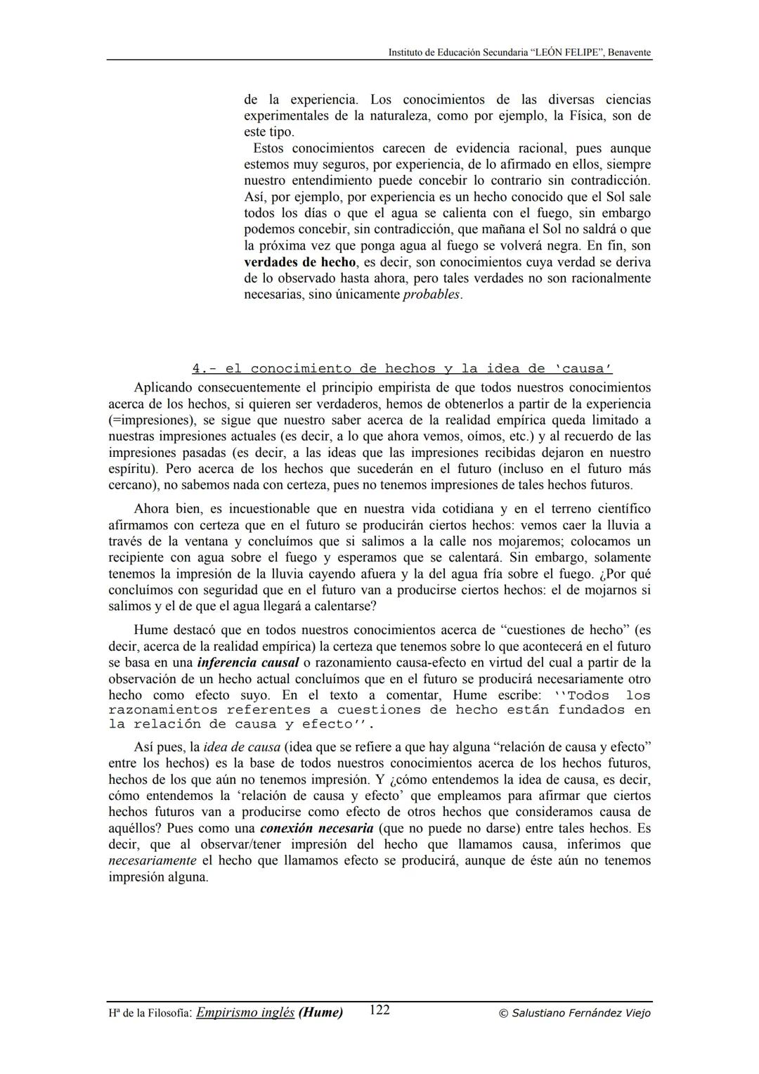HISTORIA
DE LA
FILOSOFÍA
por Salustiano Fernández Viejo
► INSTITUTO DE EDUCACIÓN SECUNDARIA "LEÓN FELIPE"
DE BENAVENTE
◆ DEPARTAMENTO DE FIL
