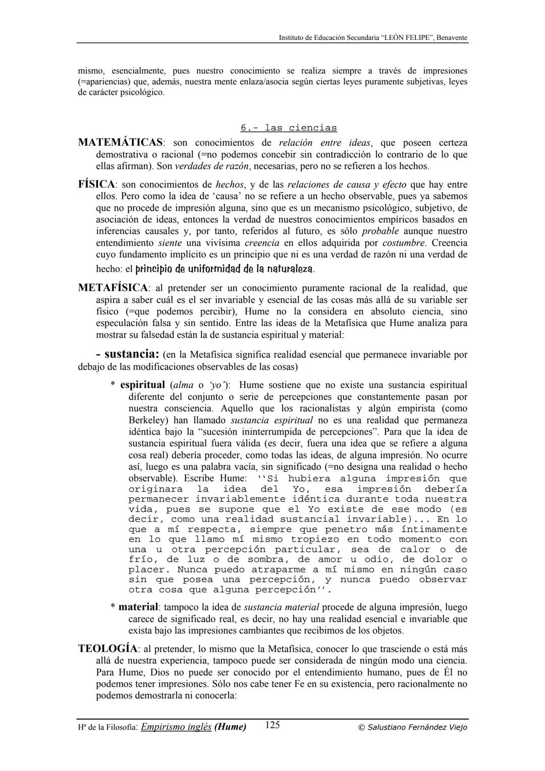HISTORIA
DE LA
FILOSOFÍA
por Salustiano Fernández Viejo
► INSTITUTO DE EDUCACIÓN SECUNDARIA "LEÓN FELIPE"
DE BENAVENTE
◆ DEPARTAMENTO DE FIL