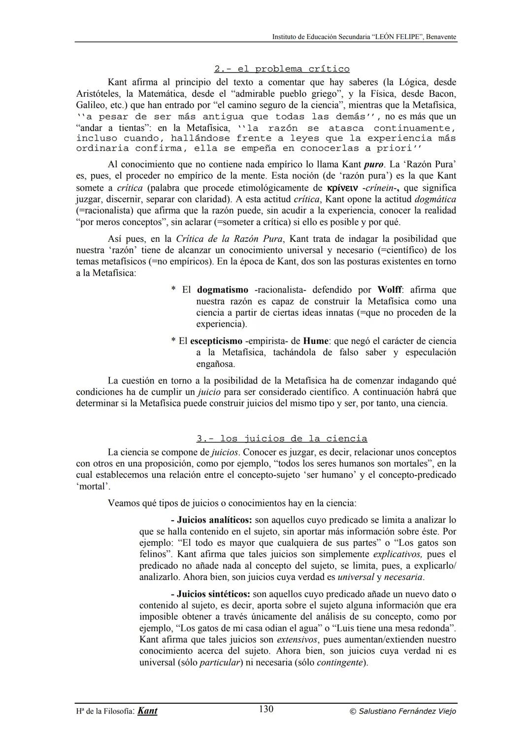HISTORIA
DE LA
FILOSOFÍA
por Salustiano Fernández Viejo
► INSTITUTO DE EDUCACIÓN SECUNDARIA "LEÓN FELIPE"
DE BENAVENTE
◆ DEPARTAMENTO DE FIL