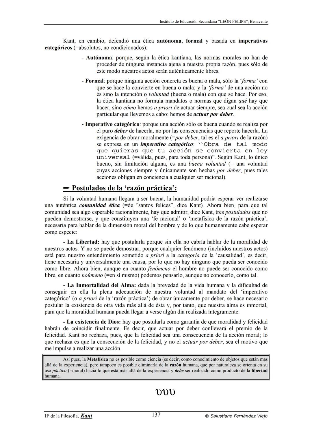 HISTORIA
DE LA
FILOSOFÍA
por Salustiano Fernández Viejo
► INSTITUTO DE EDUCACIÓN SECUNDARIA "LEÓN FELIPE"
DE BENAVENTE
◆ DEPARTAMENTO DE FIL
