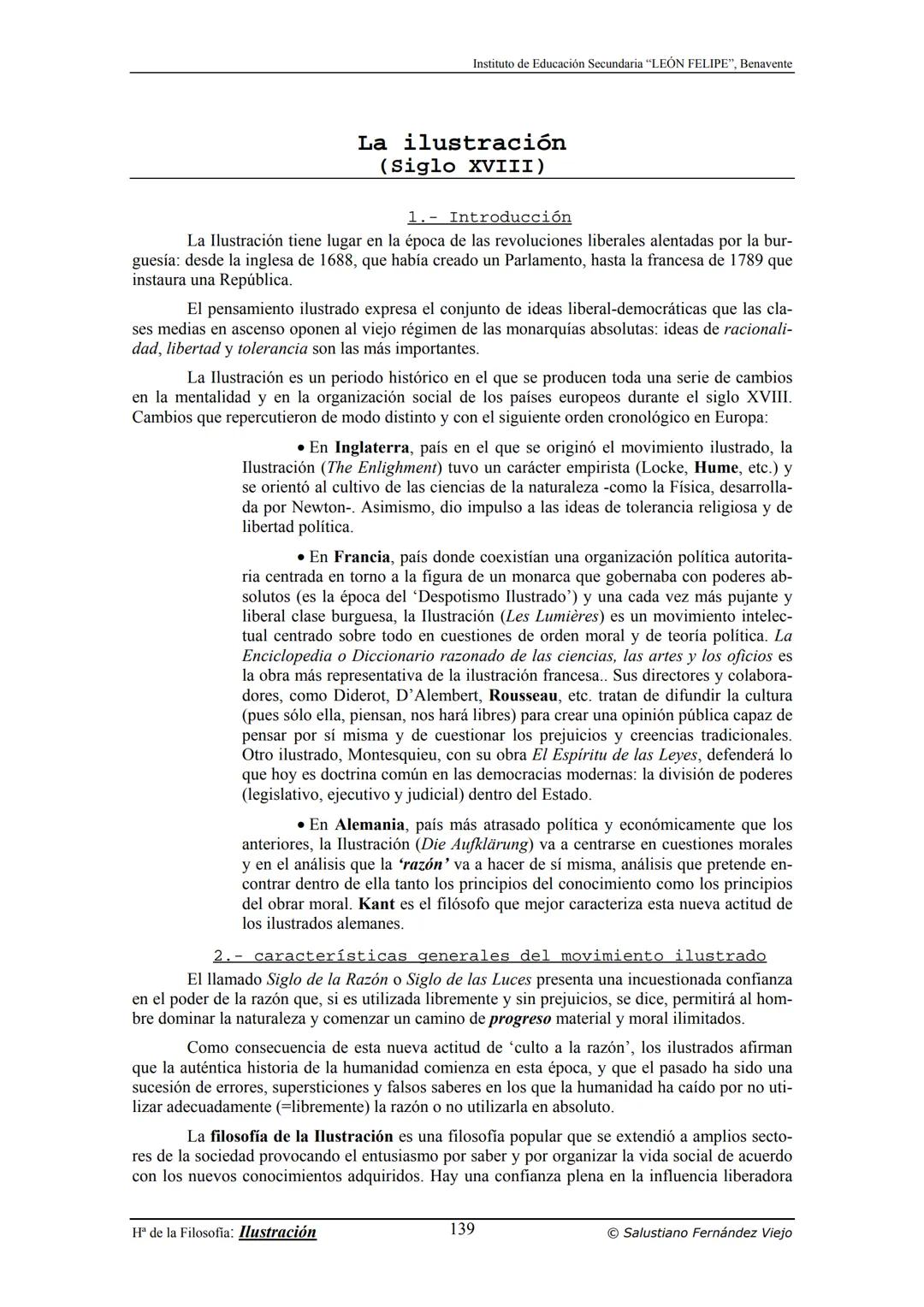 HISTORIA
DE LA
FILOSOFÍA
por Salustiano Fernández Viejo
► INSTITUTO DE EDUCACIÓN SECUNDARIA "LEÓN FELIPE"
DE BENAVENTE
◆ DEPARTAMENTO DE FIL