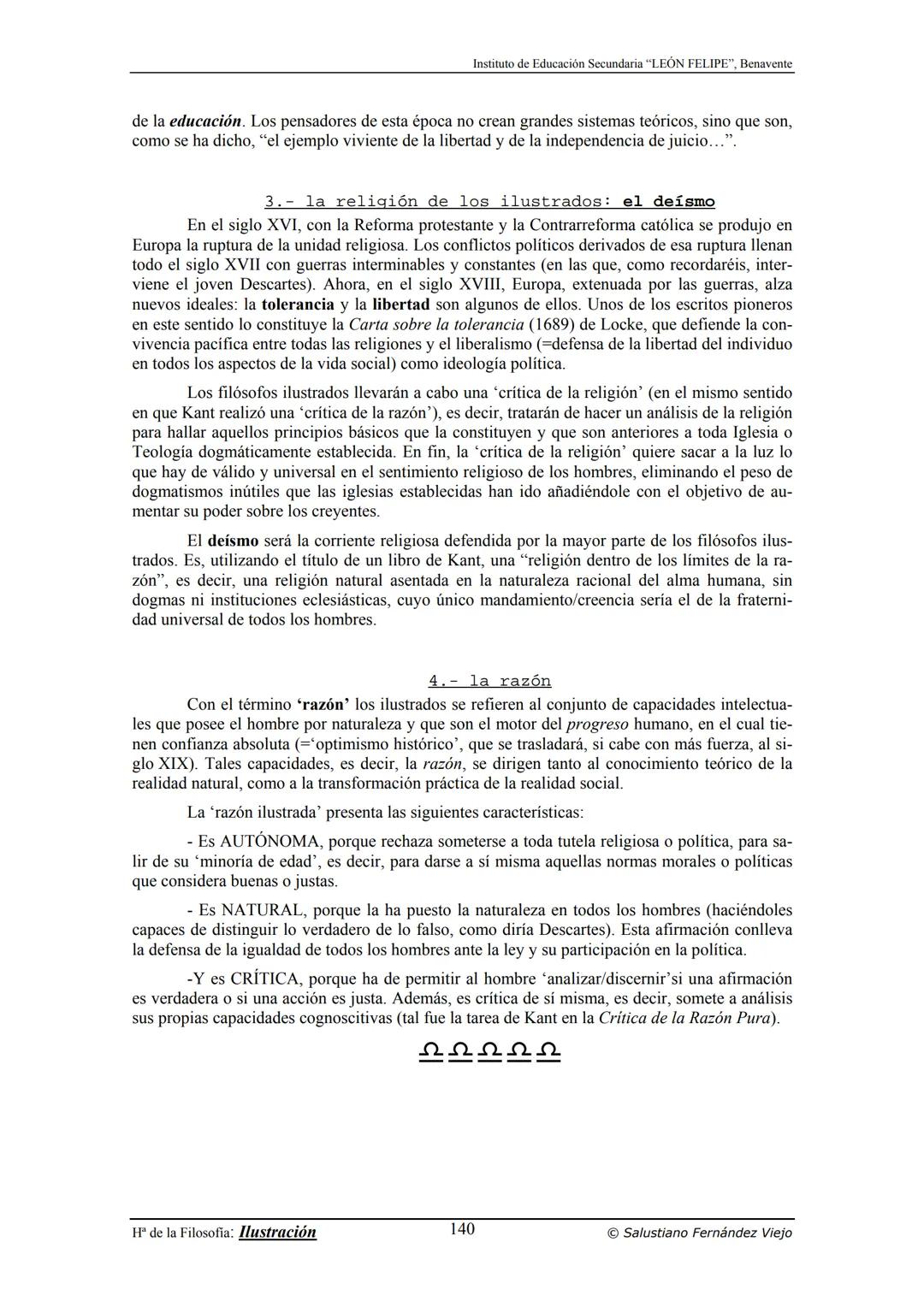HISTORIA
DE LA
FILOSOFÍA
por Salustiano Fernández Viejo
► INSTITUTO DE EDUCACIÓN SECUNDARIA "LEÓN FELIPE"
DE BENAVENTE
◆ DEPARTAMENTO DE FIL