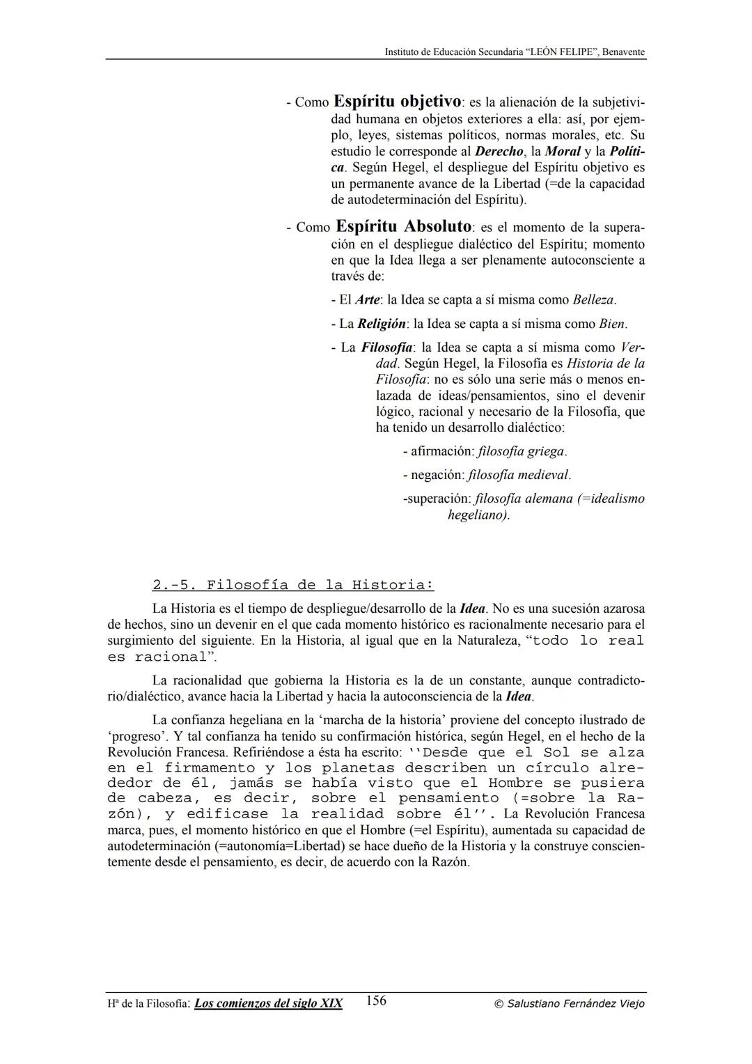 HISTORIA
DE LA
FILOSOFÍA
por Salustiano Fernández Viejo
► INSTITUTO DE EDUCACIÓN SECUNDARIA "LEÓN FELIPE"
DE BENAVENTE
◆ DEPARTAMENTO DE FIL