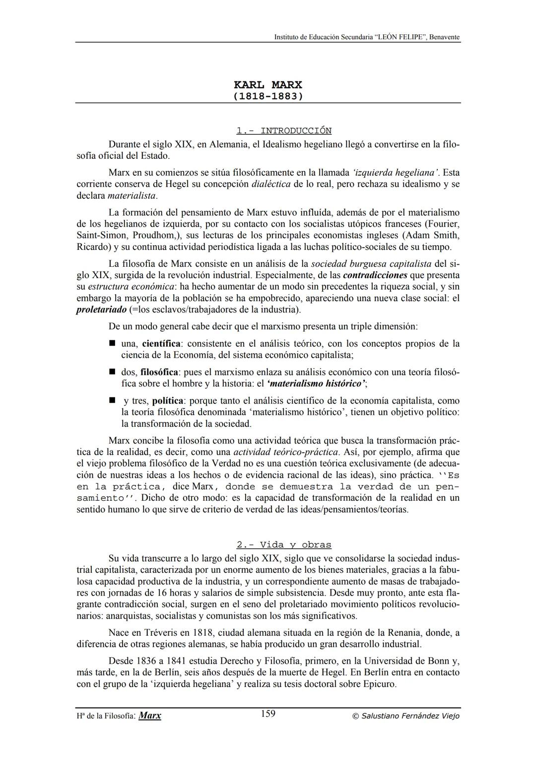 HISTORIA
DE LA
FILOSOFÍA
por Salustiano Fernández Viejo
► INSTITUTO DE EDUCACIÓN SECUNDARIA "LEÓN FELIPE"
DE BENAVENTE
◆ DEPARTAMENTO DE FIL
