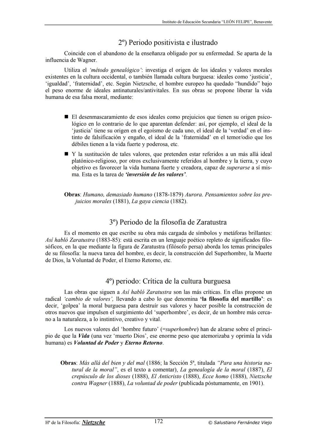 HISTORIA
DE LA
FILOSOFÍA
por Salustiano Fernández Viejo
► INSTITUTO DE EDUCACIÓN SECUNDARIA "LEÓN FELIPE"
DE BENAVENTE
◆ DEPARTAMENTO DE FIL