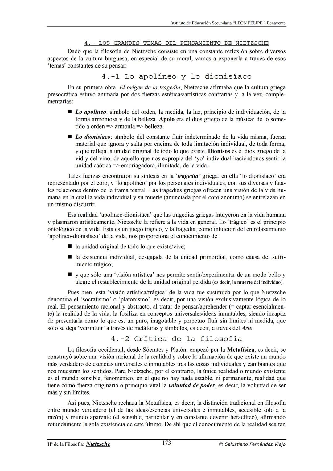 HISTORIA
DE LA
FILOSOFÍA
por Salustiano Fernández Viejo
► INSTITUTO DE EDUCACIÓN SECUNDARIA "LEÓN FELIPE"
DE BENAVENTE
◆ DEPARTAMENTO DE FIL