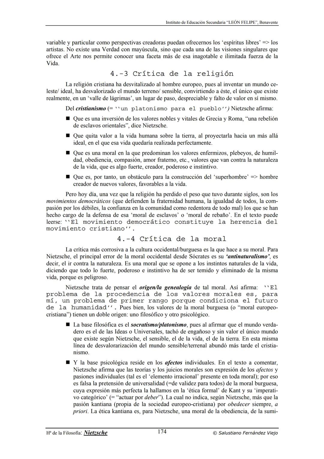HISTORIA
DE LA
FILOSOFÍA
por Salustiano Fernández Viejo
► INSTITUTO DE EDUCACIÓN SECUNDARIA "LEÓN FELIPE"
DE BENAVENTE
◆ DEPARTAMENTO DE FIL
