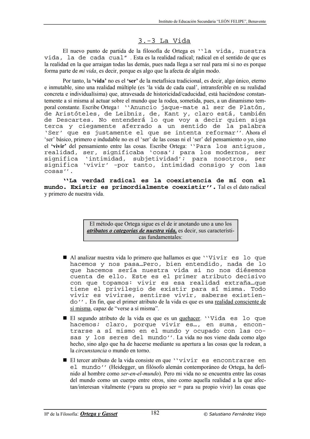 HISTORIA
DE LA
FILOSOFÍA
por Salustiano Fernández Viejo
► INSTITUTO DE EDUCACIÓN SECUNDARIA "LEÓN FELIPE"
DE BENAVENTE
◆ DEPARTAMENTO DE FIL